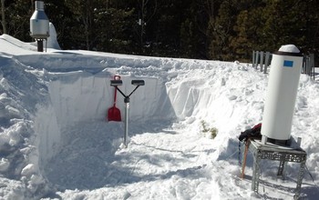Researchers had to dig instruments that measure precipitation out of the heavy snow in Idaho this winter.